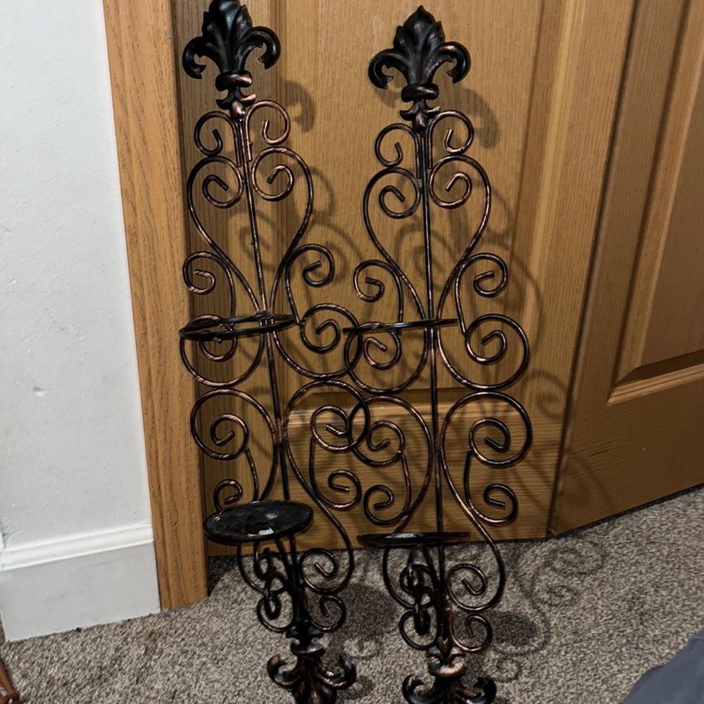 Bronze Candle Wall Holders(2)